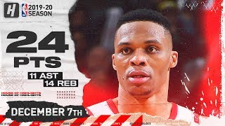 Russell Westbrook 24 Pts 14 Reb 11 Ast Full Highlights | Suns vs Rockets | December 7, 2019