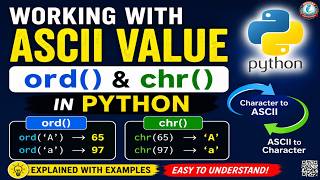 Working with ASCII Values in Python | ord() and chr() Functions Explained with Examples