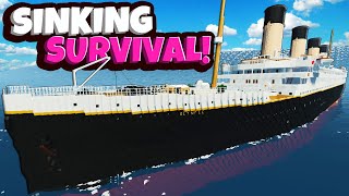 RMS Olympic Gets Hit with a SUPER TSUNAMI in Stormworks Sinking Ship Survival!