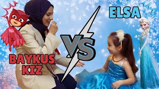 KARLAR ÜLKESİ ELSA VS PİJAMASKELİ BAYKUŞ KIZ I Ev oyunları Part 1