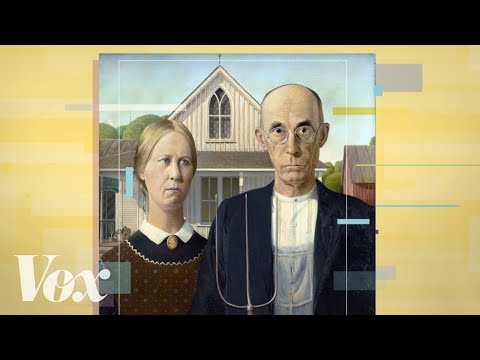 What is the purpose of the American Gothic painting?