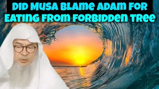 Why did Musa blame Adam for eating from the Forbidden Tree? Debate about Qadr Hadith assim al hakeem