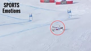 GROSSE CHUTE de Lara Gut en Super-G de Ski à Saint Moritz