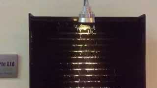 180cm Floor Standing Aquafall Fountain - Black Acrylic Rippled Panel