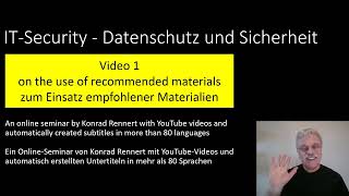 DSS01 IT-Security - Empfohlene Materialien zum Online-Kurs