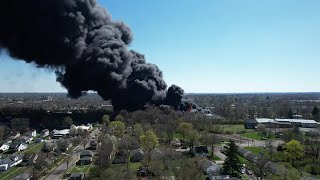 WATCH: Massive fire prompts evacuation order in eastern Indiana city