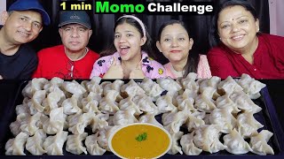 1 MINUTE MOMO EATING CHALLENGE @BudaBudiVlogs @FipiVlog