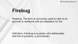 Firebug Meaning