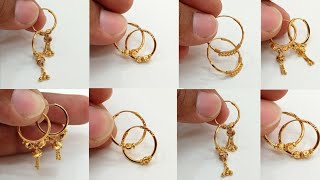 new gold hoops earrings designs with price // सोने की बहुत ही सुन्दर कान की बालियां की डिजाइन 😍😍😍