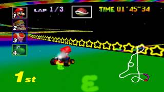 Mario Kart 64 - Rainbow Road 150cc - レインボーロード