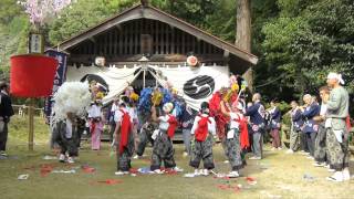 獅子舞：埼玉県入間郡毛呂山町滝ノ入住吉神社２巡目