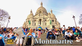 🇨🇵Paris France - Walking in Montmartre,  Spring 2022 [4K UHD]