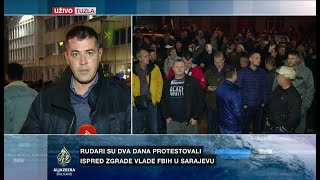 Rudari protestuju u Tuzli: Ne damo vam ćumura