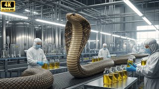 Inside a Snake Bioprocessing Factory: From Venom for Medicine and Leather for Fashion (Full Process)