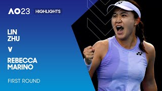 Lin Zhu v Rebecca Marino Highlights | Australian Open 2023 First Round