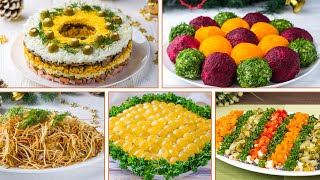 5 beautiful SALADS for Christmas! Very tasty!