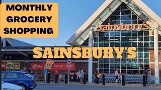 SHOP WITH ME! Monthly Grocery Shopping at Sainsbury