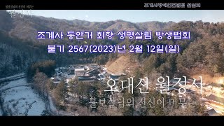 조계사 동안거 회향 생명살림 방생법회_오대산 월정사 [2023.02.12]