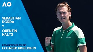 Sebastian Korda v Quentin Halys Extended Highlights | Australian Open 2024 Second Round