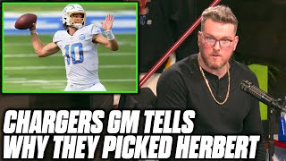 Pat McAfee Asks Chargers GM What They Saw In Justin Herbert
