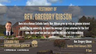 Testimony of Rev. Greg Gibson