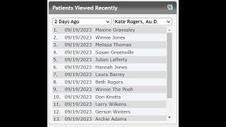 Feature Friday: Patients Viewed Recently
