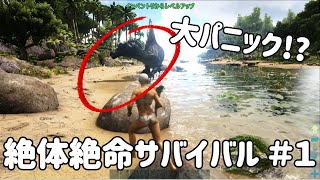 【ARK】恐竜の住む謎の島でサバイバル生活START！＃１