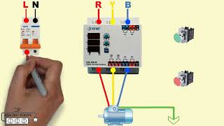 Dijital kontaktör 3 fazlı dol marş bağlantısı