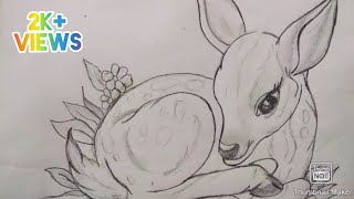 How to Draw Fawn (Baby Deer) || pencil sketch of Fawn || Drawing Tutorial