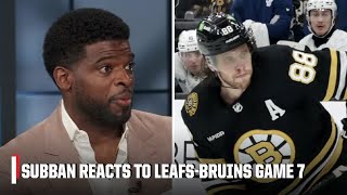 David Pastrnak is a LEADER 👏 PK Subban reacts to Maple Leafs-Bruins Game 7 | NHL
