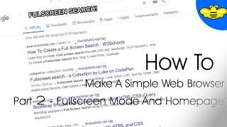 How To Create A Simple Web Browser in C# And Windows Forms! (Part 2 - Fullscreen Mode And Homepage)