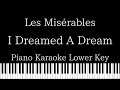 【Piano Karaoke Instrumental】I Dreamed A Dream / Les Misérables【Lower Key】