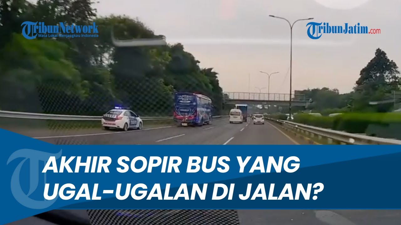 Ugal-ugalan? Sopir Bus Ini Terima Akibatnya - YouTube