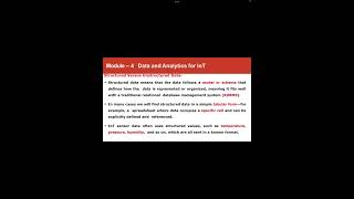 Module 4: Data and Analytics for IOT