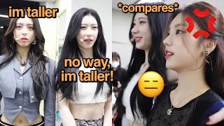 ITZY and their never-ending height war (mostly chaeryeong)
