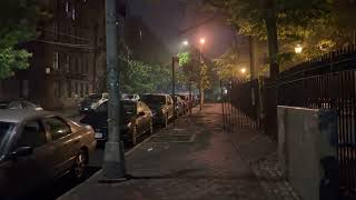 4K Walking Tour of Cozy Ridgewood, Queens On a Hazy Night