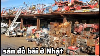 Đi săn đồ bãi Rác Nhật Bản,mua xe đạp,máy nén khí và đồ cơ khí cho khách.