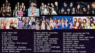 K-pop Favorites Mixed Playlist (IVE, BLACKPINK, LESSERAFIM, NEWJEANS, AESPA, TWI