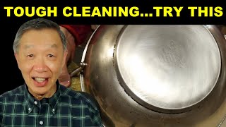 CLEAN TOUGH SPOTS of Your Wok Using CARBON-OFF Cleaner