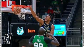 Giannis Antetokounmpo DUNKS on Tacko Fall - Celtics vs Bucks | March 26, 2021 | 2020-21 NBA Season