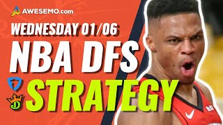 NBA DFS PICKS: DRAFTKINGS & FANDUEL DAILY FANTASY BASKETBALL STRATEGY | WEDNESDAY 1/6/21