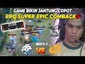 GILA EPIC COMEBACK DARI RRQ! GAME 30MENIT+ MEMBUAT KITA SEMUA TERCENGANG! RRQ VS EVOS MATCH 2 MPL