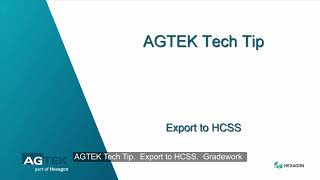 Tech Tip | Export to HCSS