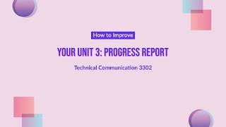 How to Improve Your Unit 3 Assignment