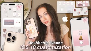 Making my iPhone 16 Pro Max Aesthetic with iOS 18 | customization tips, widgets \u0026 control center!