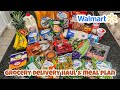 WALMART GROCERY DELIVERY HAUL //weekly meal plan for family of 5