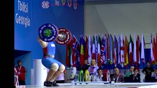 Dato Khetsuriani (105) - 163kg \u0026 167kg Snatches @ 2016 Junior Worlds