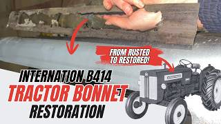 International B414 Bonnet Repair | DIY Bead Rolling & Welding Restoration
