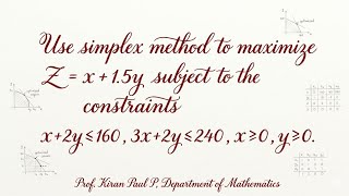 Optimization Technique – Simplex Method | Linear Programming | Paul Academy