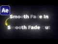 Smooth Text Fade Animation in After Effects